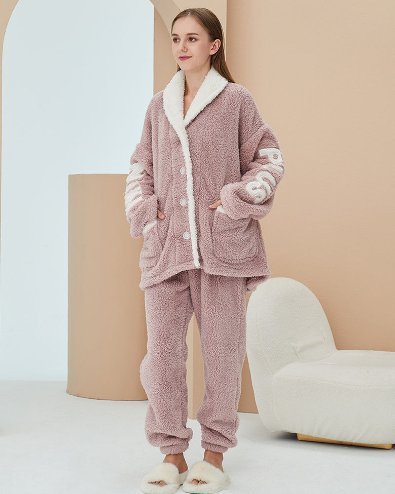 Pyjama Femme Velours Gris - Le Pilou Pilou