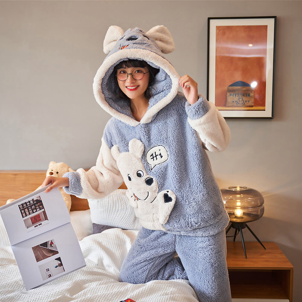 Pyjama Pilou Pilou Animaux Brodés – Femme - Pilou Family