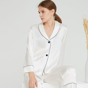 Pyjama Soie Blanc