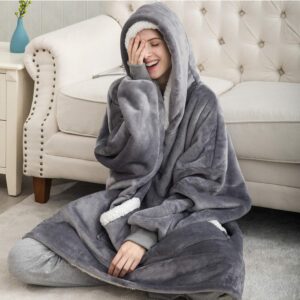 Poncho de nuit femme Gris