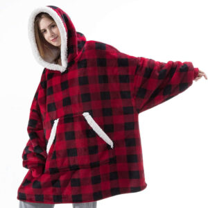 Poncho Plaid femme