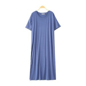 Chemise de nuit femme bleue