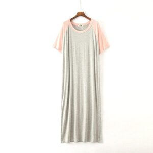Chemise de nuit femme gris chiné