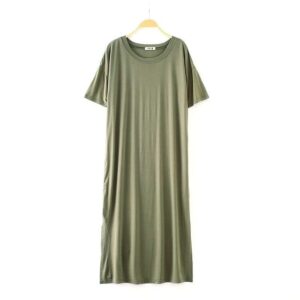 Chemise de nuit naturelle femme kaki