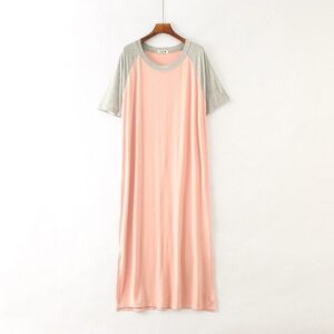 Chemise de nuit femme rose et gris