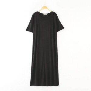 Chemise de nuit noire femme