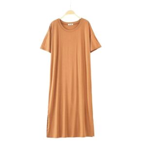 Chemise de nuit orange écolo