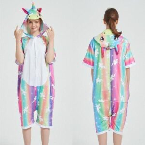 Combinaison pyjama Licorne holographique été