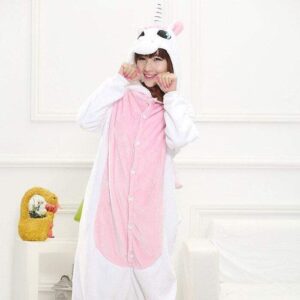 Combinaison pyjama licorne rose