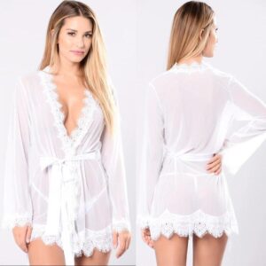 Déshabillé blanc pour femme