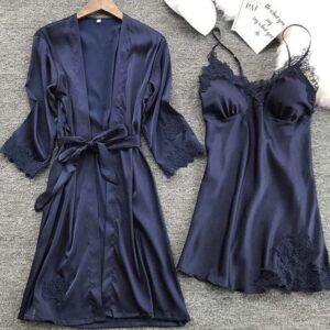 Ensemble Kimono et Nuisette uni