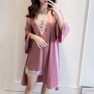Ensemble nuisette et kimono long