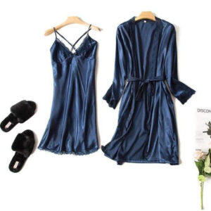 Ensemble nuisette et kimono satin