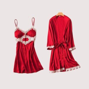 Ensemble nuisette et peignoir satin