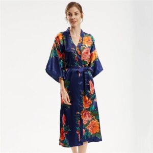 Kimono femme Bleu dur