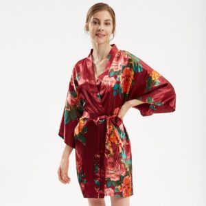 Kimono femme court Fleuri