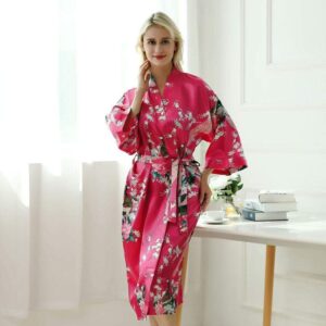 Kimono femme fuchsia