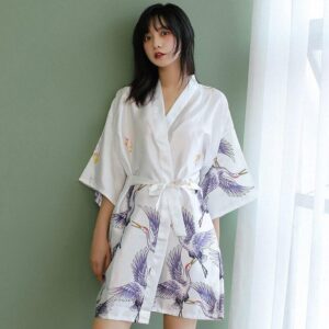 Kimono femme japonais Blanc