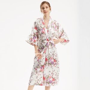 Kimono femme long Blanc