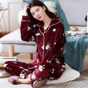 Pyjama pilou pilou Rouge Flamant